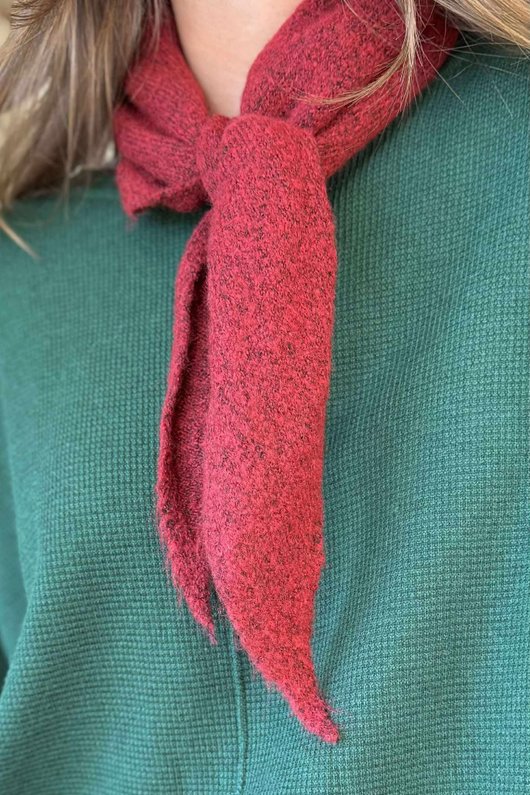 Jonti Knit Neckerchief Burgundy Marl